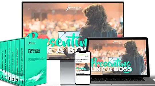 Presenting Like a BOSS 11 Leadership presentation skills course for executive presence - Arrington Coaching.